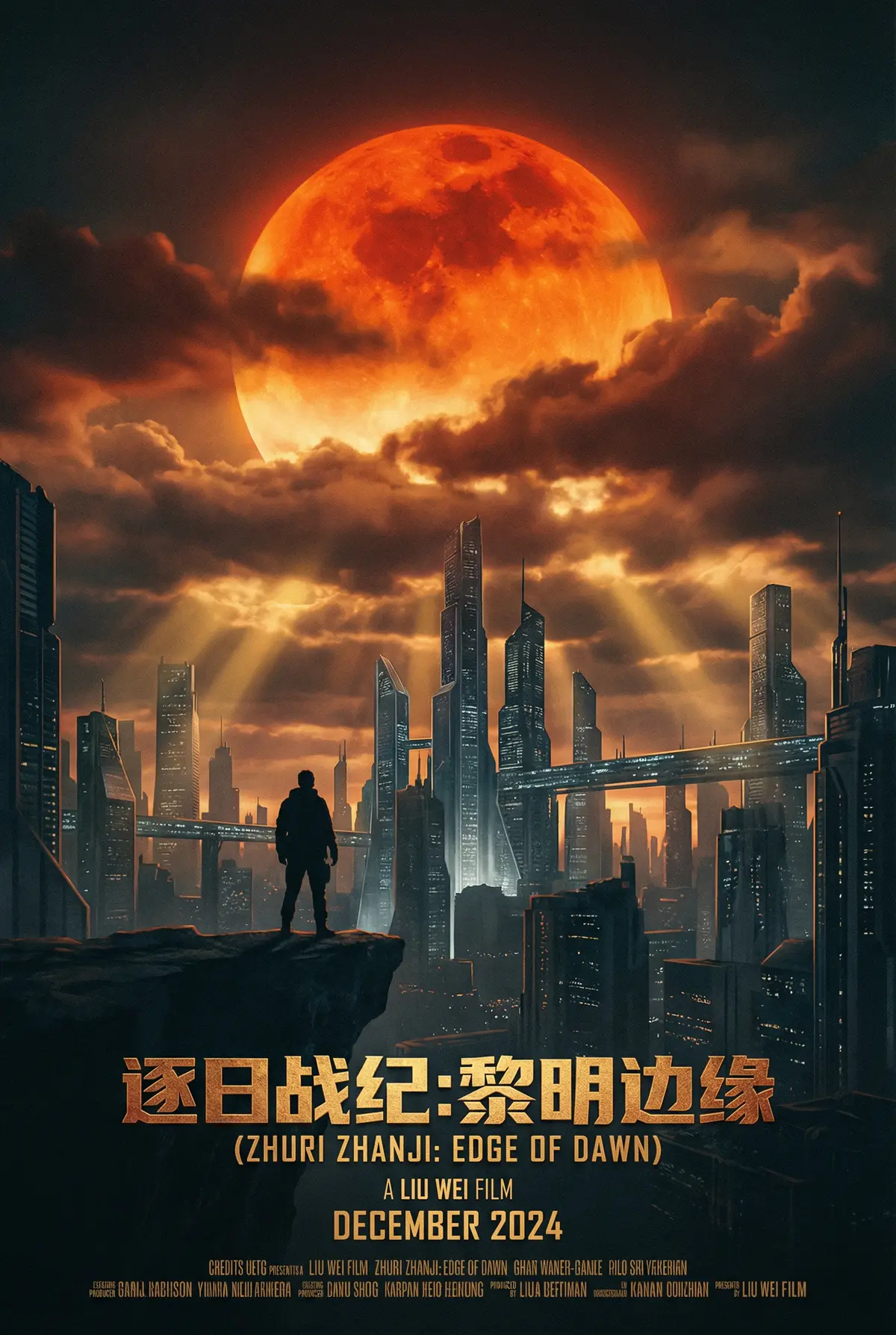 桥本有菜 出品科幻巨制《逐日战纪》电影海报
